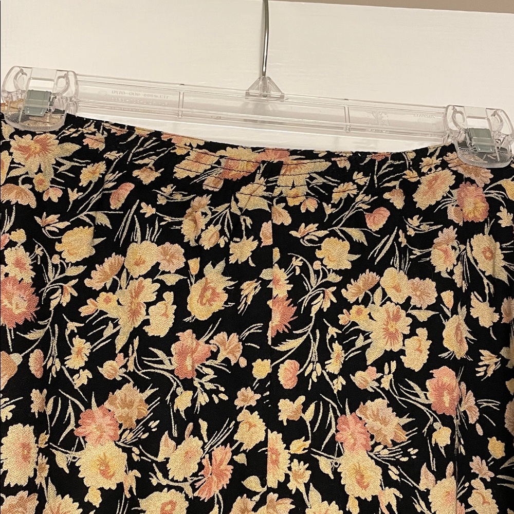 Clio Black and Cream Floral Maxi Skirt - Picture 2 of 3